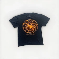 House Of The Dragon Game Of Thrones Mad Engine Logo T Shirt Adult Sz M Black HBO