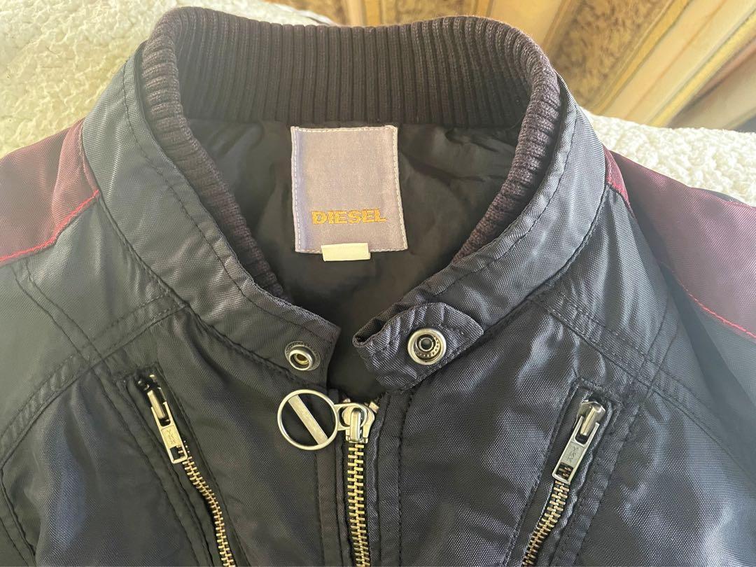 Diesel Men L Jacket Racing Riders Zip-Up Blouson Stylish Casual