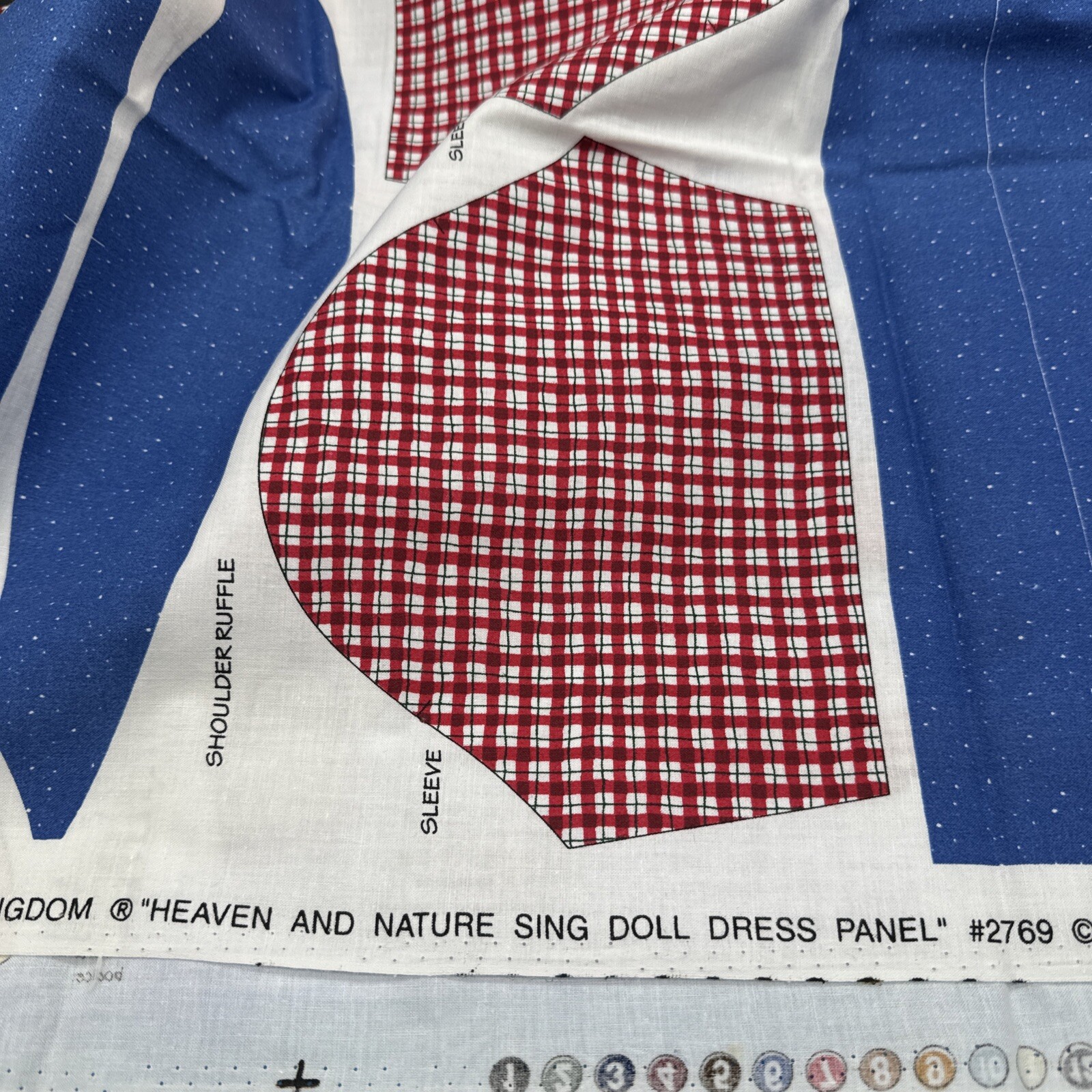 DAISY KINGDOM • “Heaven and Nature Sing”fabric panel dress for 17"-19" dolls