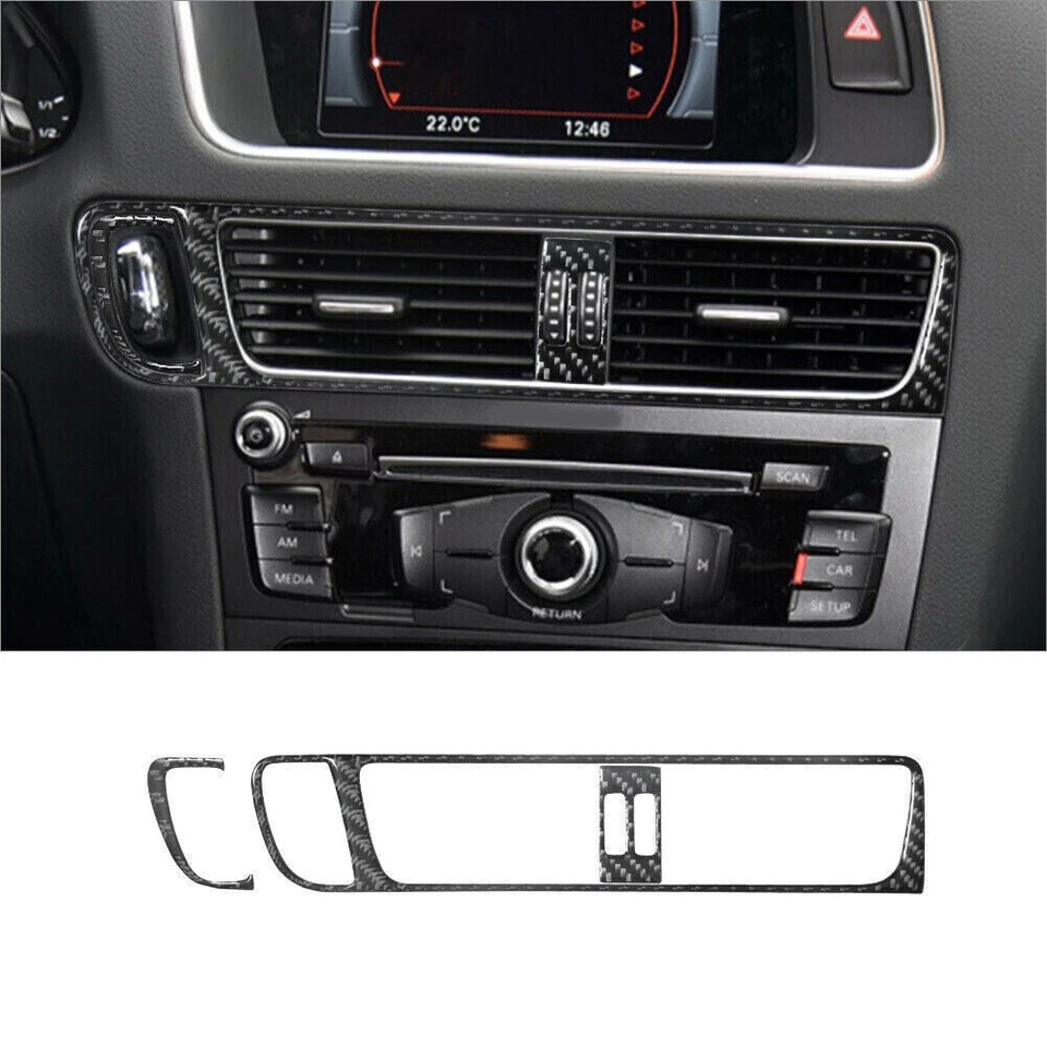 Kit completo de pegatinas de cubierta interior de fibra de carbono para Audi Q5 2009-2017 36 piezas Foto 4 de 4