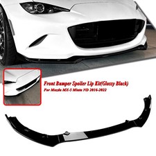 Car Front Bumper Spoiler Lip Kit For Mazda Mx-5 Miata Nd 2016-2025 Gloss Black