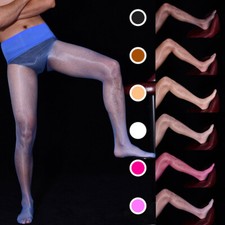 Men Ultra thin Sheer Seamless Pantyhose High Glossy Stretchy Stockings Underwear