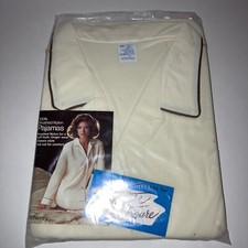Vintage JC Penny 100 Brushed Nylon 2 Piece Pajamas Women's Size 42 Full Cut