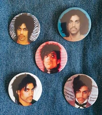 PRINCE Badge Button Set 57mm 2 1/4" Pins Pinback controversy 1999 Dirty Mind 80s