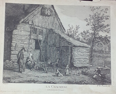 la Chaumiere à Amsterdam chés P Fouquet 1650-1699  F.W. Musculus fec Ostade P.