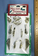 VTG 12 mini Ornaments Dollhouse miniature plastic Music Instrument Christmas