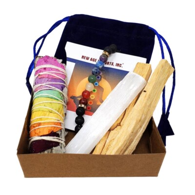 Chakra Balancing Sage Smudging Kit - 4'' Smudging & Incense Tools