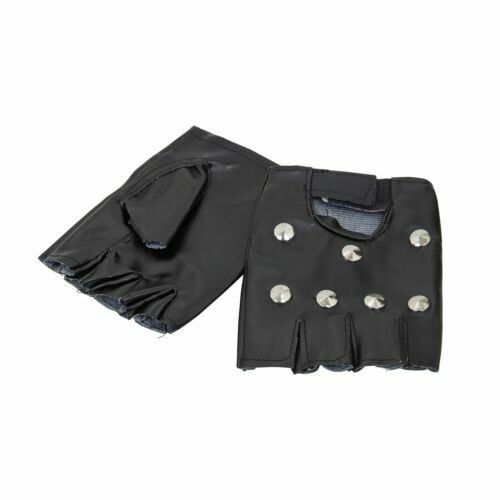 Rockstar Gloves Mens Leather Spike Stud Punk Rocker Driving