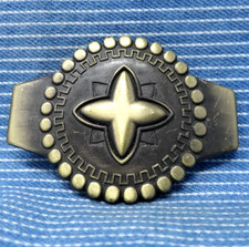 Western Blossom Dress Belt Buckle Cowboy Floral Studs Cowgirl Vtg 90s .PCB531