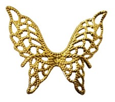 20 pcs Gold Metal Filigree Butterfly Angel Wings Beading Jewelry Findings Charms