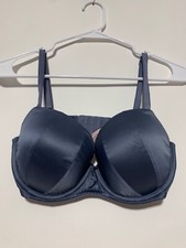 Victorias Secret Women Size 32DDD Blue Satin Dream Angels Lined Padded Bra