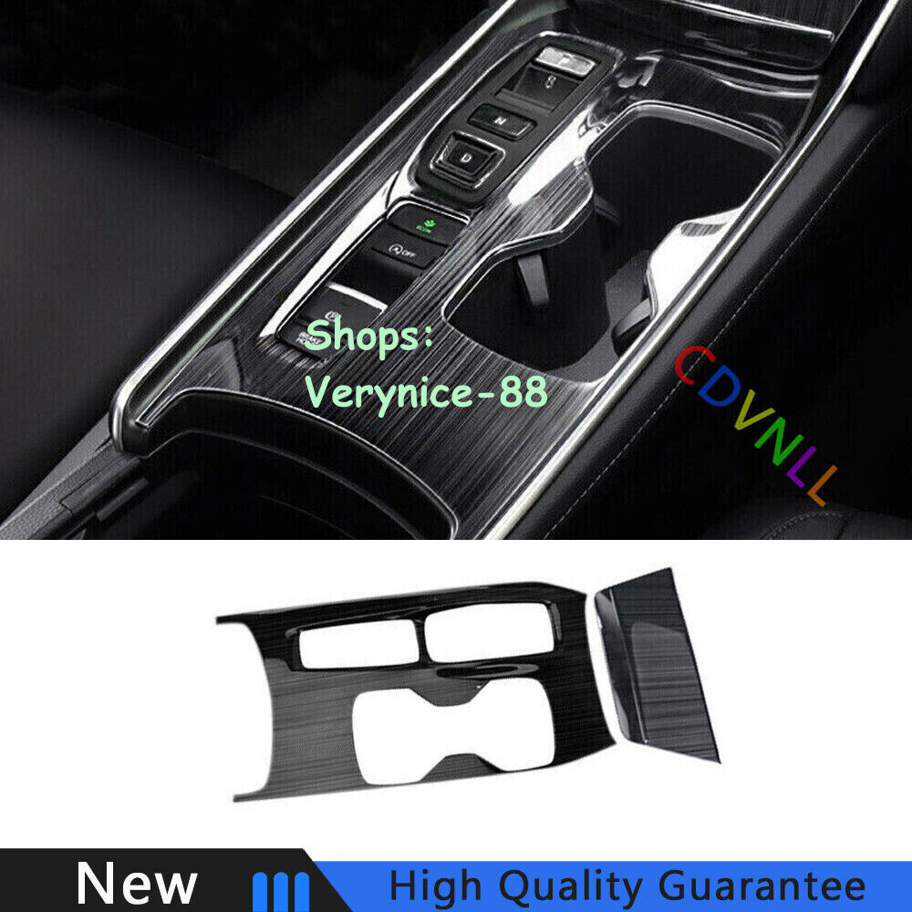 For Honda Accord 10th 18-22 Black Titanium Central Console Gear Shift Cover Trim
