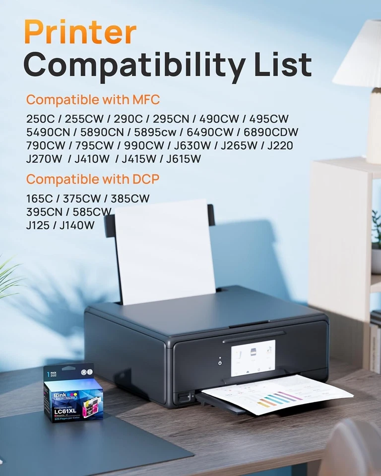 E‑Z Ink LC61XL Magenta Cartridge – Compatible Brother MFC‑J Printer Replacement - Image 4 of 4