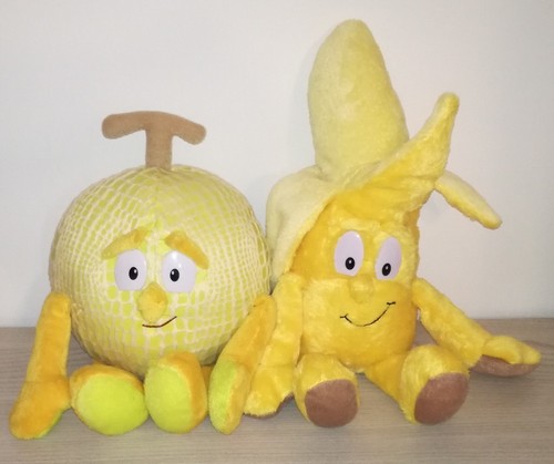 Lot De 5 Peluches Vitamines - Fruits Et Légumes - Marque Ortaggiotti - Neuves