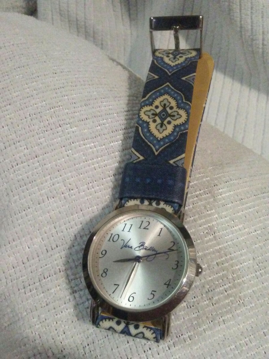Vintage Vera Bradley Watch Vera Bradley Enamel Ladies Quartz White Dial Green 36mm  main image 4
