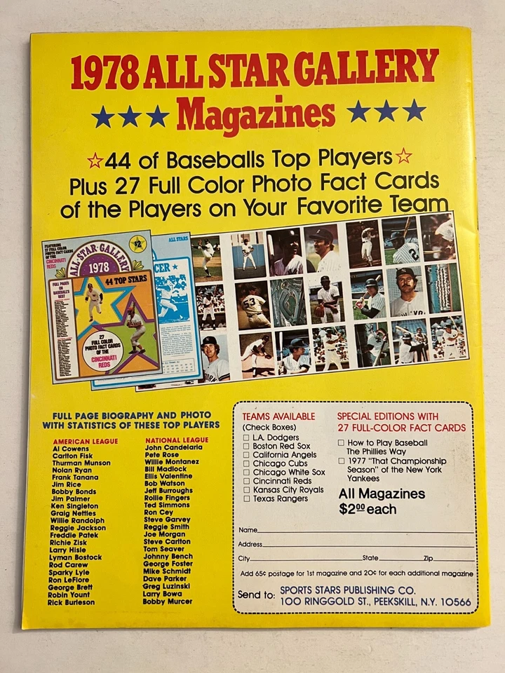 1978 All Star Gallery Boston Red Sox 27 Photo Fact Cards VERY GOOD Condition - Image 3 of 3