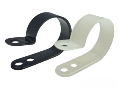 Nylon P Clips schwarz & weiß Kunststoff P Clip - Befestigungen für Kabel Ordnung & Schläuche