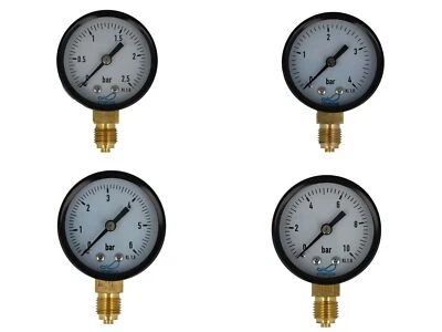 MEGA GROUP MEGA Druckmanometer 1/4 Zoll Anschluss nach Unten Radial Ø 50 mm