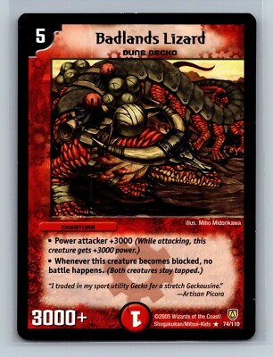 Duel Masters TCG - Badlands Lizard 74/110 - RARE - Wizards Invincible Wrath