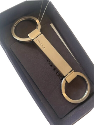 Prada Pink Leather Saffiano Metal Key Holder Wallet Portachiavi 6