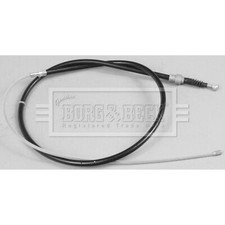 Image of Handbrake Cable Rear BKB2460 Borg & Beck Hand Brake Parking 1J0609721AC