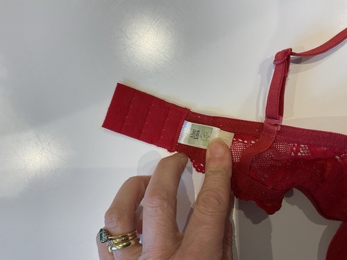 Multiway Bra 32C Red After Eden Underwired Padded Plunge - Picture 6 of 11
