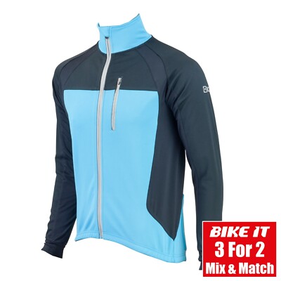 EIGO LEVANTER WINDDICHT FAHRRAD THERMOJACKE WINTER STRASSENRAD SKYBLUE