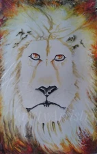 "THE FIREBRAND" / LION / ORIGINAL ART by ChristiArtistry / GCKNOOP