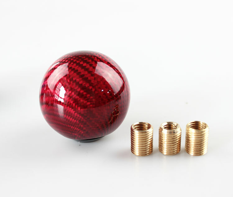 Universal Car Carbon Fiber Gear Shift Knob Stick Shifter Lever Knob M8 M10 M12 E - Foto 9