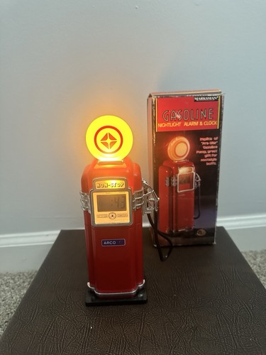 Vintage Marksman Gasoline Nightlight Alarm & Clock Pre-War Gasoline Pump Works - Picture 6 of 7