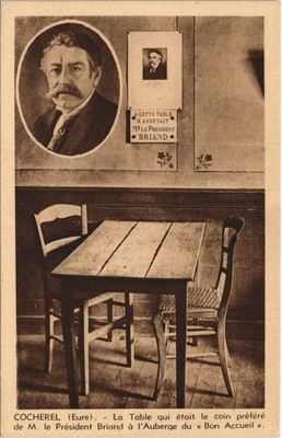 Old postcard Cocherel-La Table qui was le corner prefere de M. President Briand (29183)
