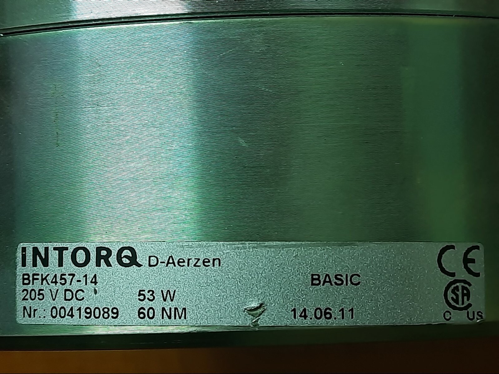 INTORQ Spring operated brake Type: BFK457-14 - 205 V DC - 60 Nm ...