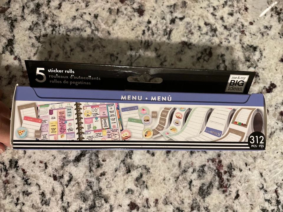 Der glückliche Planer Menü Aufkleber Rollen (5 Rollen) 312 Stück NEU! - Bild 2 von 3