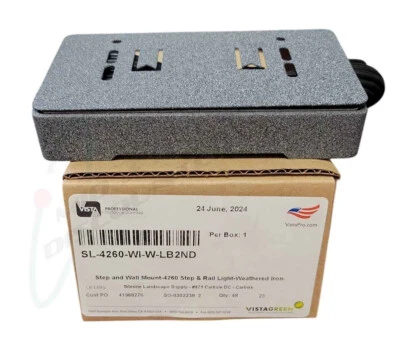 Vista Lighting Fixture SL-4260-WI-W-LB2ND Rail/Step Light Weathered Iron w/LED