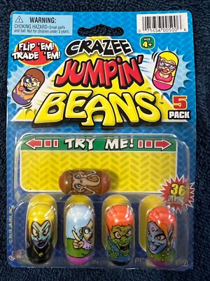 2 ~ Sealed JA-RU Crazee Jumpin' Beans ~ 5 Pack of Beans ~ New Old