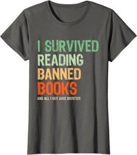Survived Reading Banned Books Book Lover Got Smarter Ladies' Crewneck T-Shirt