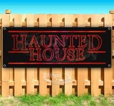 HAUNTED HOUSE Advertising Vinyl Banner Flag Sign Many Sizes HALLOWEEN