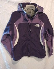 The North Face Women's Medium HyVent Hooded Jacket Windbreaker Purple