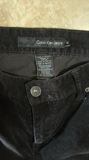Vintage Calvin Klein Women's Size 16 Baby Wale Corduroy Black Pants