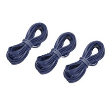 5.47 Yards 2.6mm Flat Leather Cord Suede String for DIY Crafts Navy Blue 3Pcs