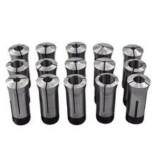15 Piece Set 1/8"-1" Capacity TIR 0.0005" High Precision 5C Round Collet