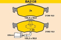Barum Bremsbelagsatz Scheibenbremse BA2138 FüR Ford GBP Mondeo 1 Turnier BNP 2