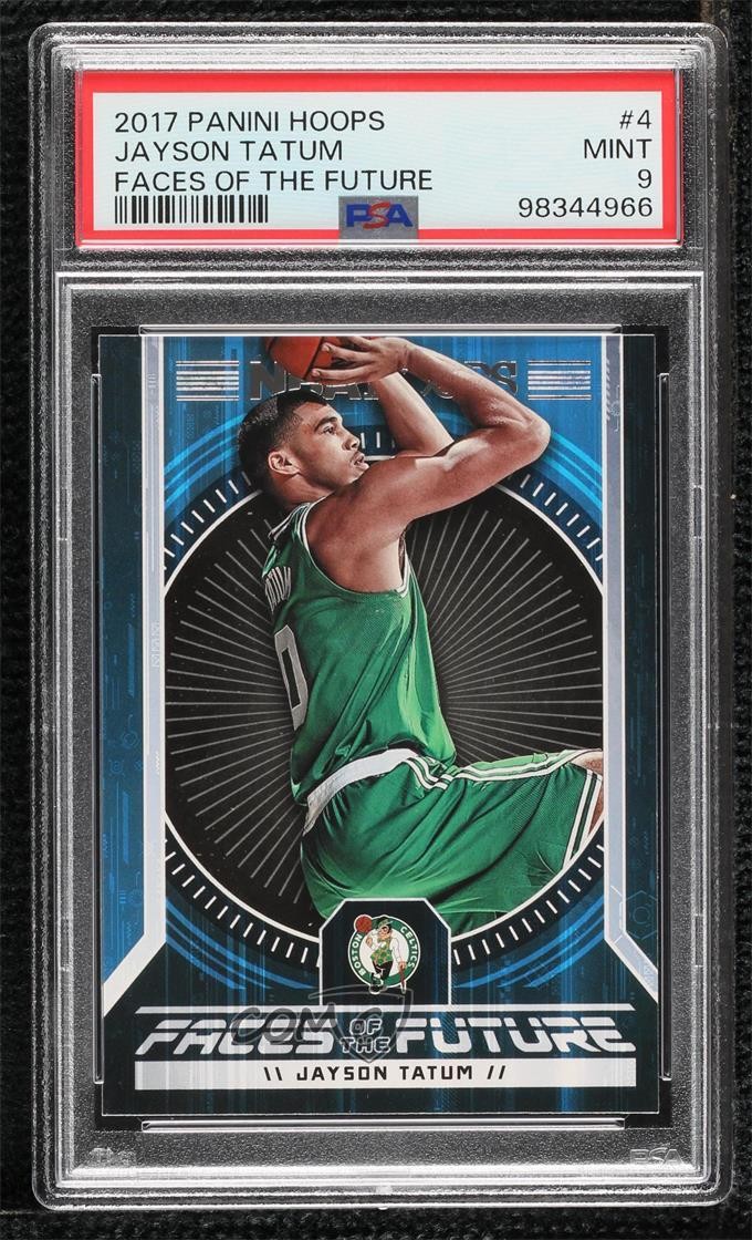 2017-18 Panini NBA Hoops Faces of the Future Jayson Tatum #4 PSA 9 MINT 3g6