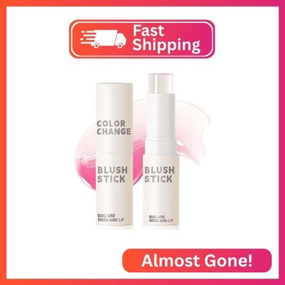 NewBang Color Changing Blush Stick for Cheeks Makeup,Clear Blush PH Temperature