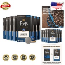 Peet's Medium Roast Decaf Espresso Capsules Nespresso 100 Count Arabica