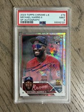 2023 Topps Chrome Logofractor Michael Harris II Auto SP RC 12/25 PSA 9