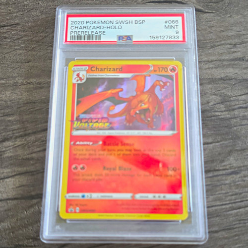 Pokemon 2020 SWSH Promo Charizard Prerelease SWSH066 Holo English PSA 9