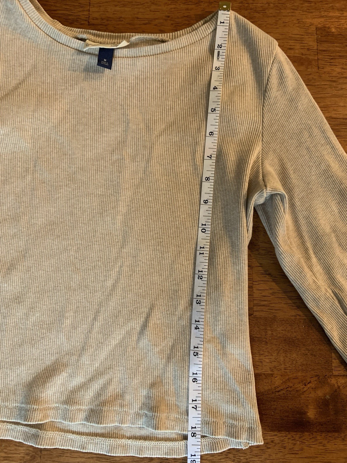 Universal Thread Beige Ribbed Knit Crew Neck Long… - image 8