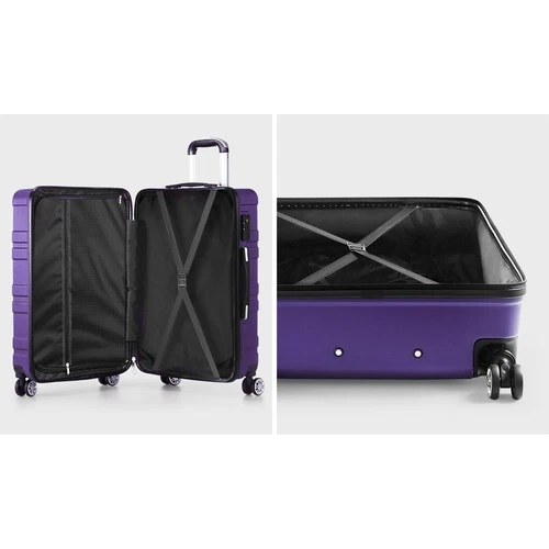 Mazam 28" Luggage Suitcase Trolley Set Travel TSA Lock Storage Hard Case Purple - Picture 6 of 10