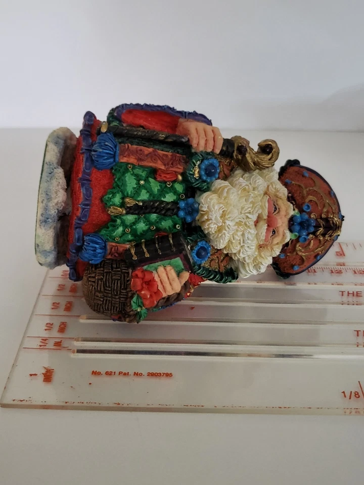 Crinkle Claus,玛雅主教,圣诞老人装饰品 659702 1996,3 英寸 T,状况极佳 无盒 — 第 2/4 张图片